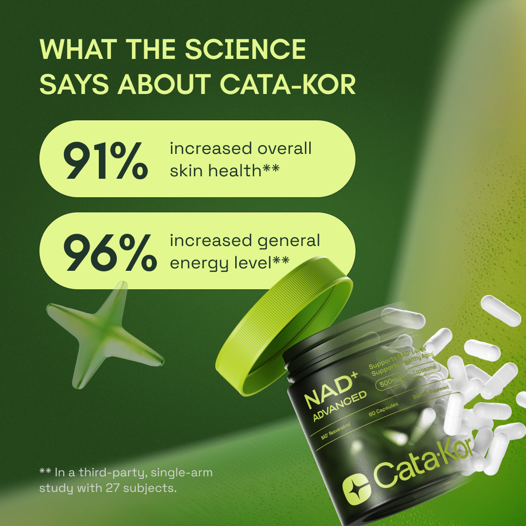 Cata-Kor NAD+ Advanced Anti-Aging Supplement With Resveratrol